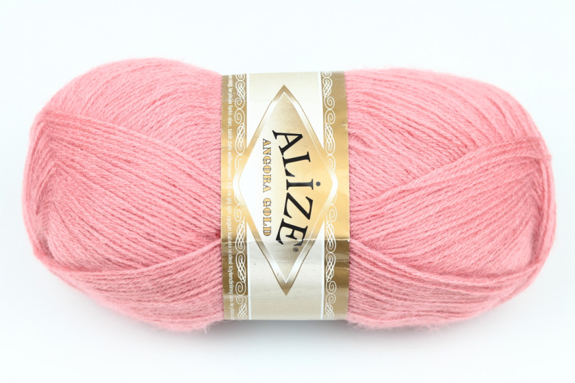 Пряжа Alize Angora Gold (Ангора Голд), #144, розово-лиловая