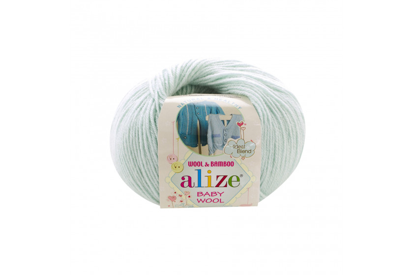 Пряжа Alize Baby Wool (Бебі Вул), #522, небесно-блакитна