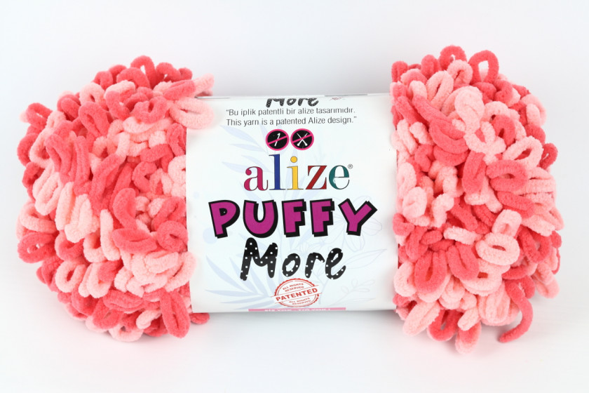 Пряжа Alize Puffy More (Пуффи Моо), #6275, розовая