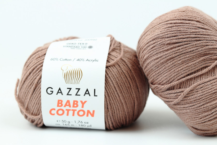 Пряжа Gazzal Baby Cotton (Беби Коттон), #3434, кокосовая