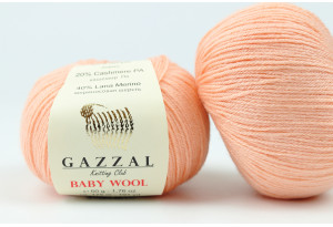 Пряжа Gazzal Baby Wool, #834, персиковая