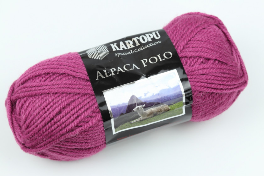 Пряжа Kartopu Alpaca Polo (Альпака Поло), #736, фиолетовая фуксия, остаток - 3 шт.