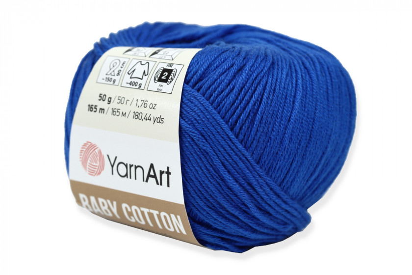 Пряжа YarnArt Baby Cotton (Бебі Коттон), #456, синя