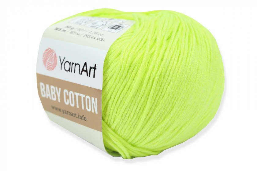 Пряжа YarnArt Baby Cotton (Бебі Коттон), #430, салатова