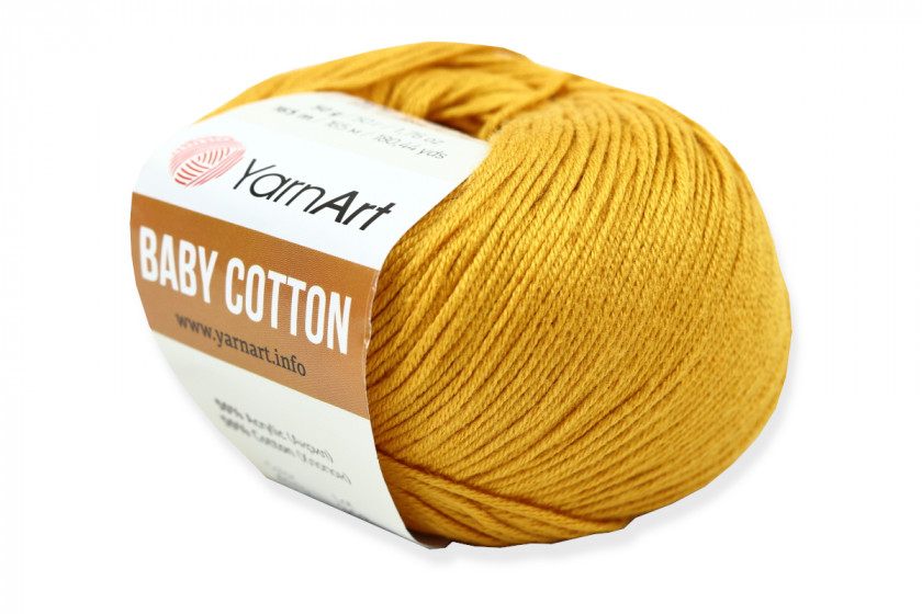 Пряжа YarnArt Baby Cotton (Бебі Коттон), #433, гірчична