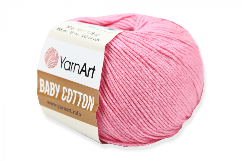 Пряжа YarnArt Baby Cotton (Беби Коттон), #414, темно-розовая