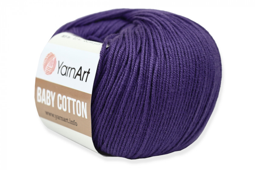 Пряжа YarnArt Baby Cotton (Бебі Коттон), #455, фіолетова
