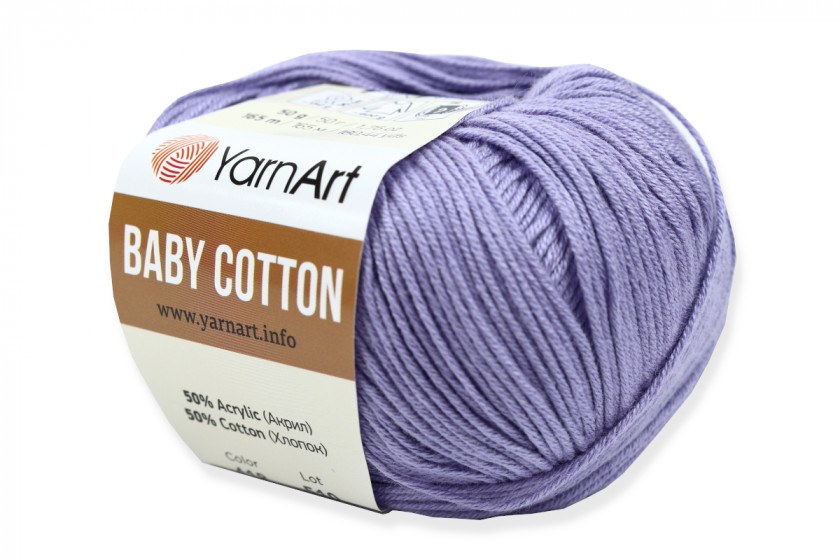 Пряжа YarnArt Baby Cotton (Беби Коттон), #418, сиреневая
