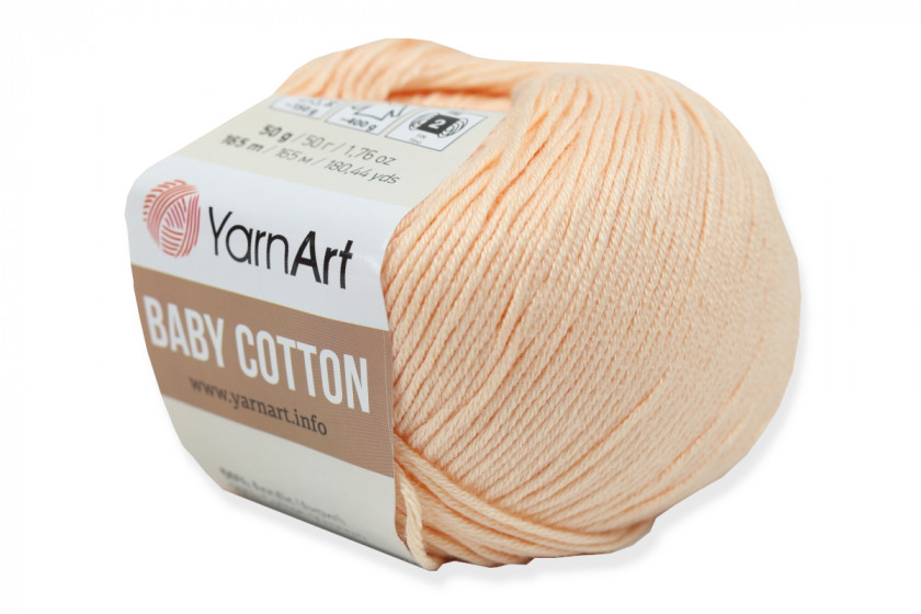Пряжа YarnArt Baby Cotton (Беби Коттон), #411, персиковая