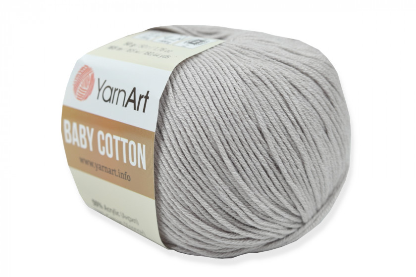 Пряжа YarnArt Baby Cotton (Беби Коттон), #406, серо-бежевая