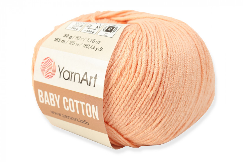 Пряжа YarnArt Baby Cotton (Беби Коттон), #412, темно-персиковая