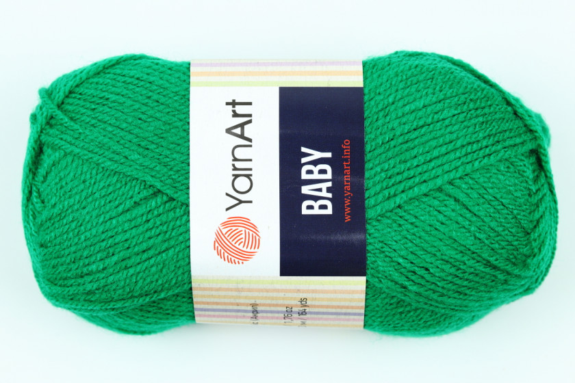 Пряжа YarnArt Baby (Бебі), #338, зелена