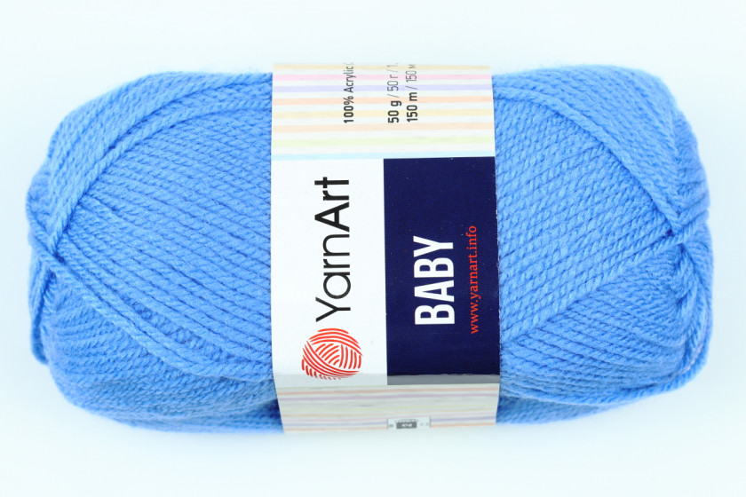 Пряжа YarnArt Baby (Беби), #600, темно-голубая