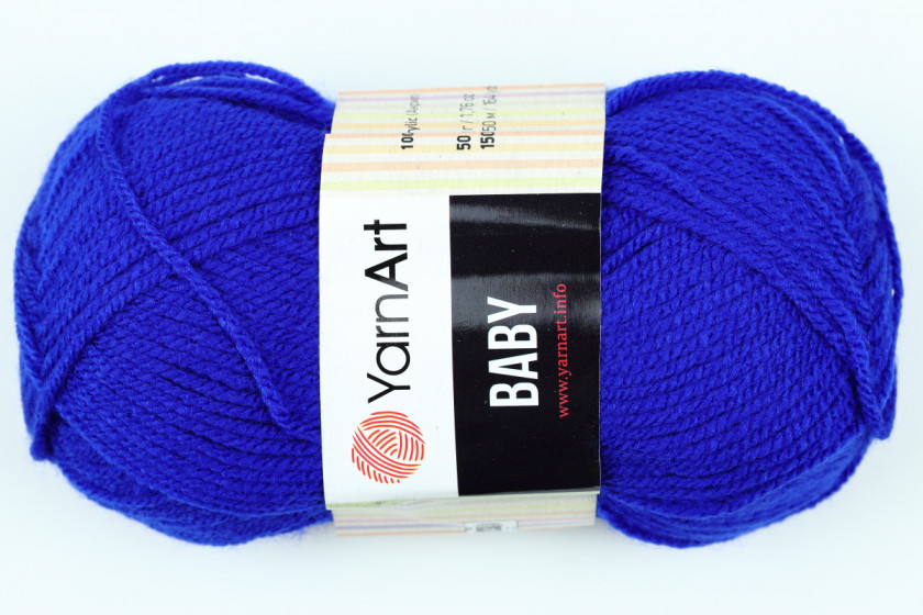 Пряжа YarnArt Baby (Бебі), #979, ярко-синя