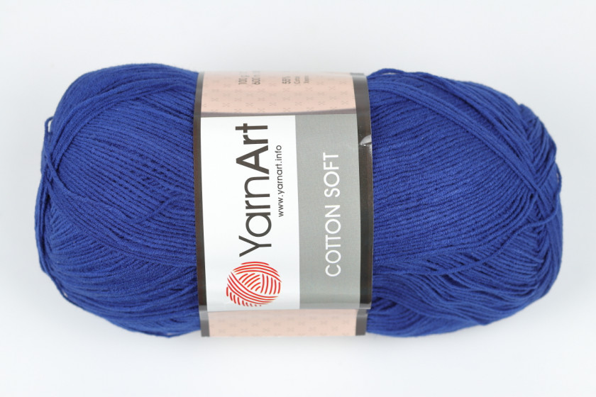 Пряжа YarnArt Cotton Soft (Коттон Софт), #54, темно-синяя