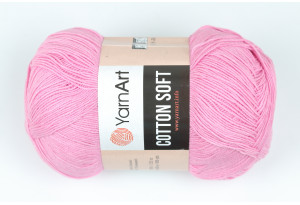 Пряжа YarnArt Cotton Soft, #20, темно-розовая