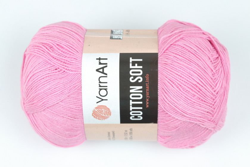 Пряжа YarnArt Cotton Soft (Коттон Софт), #20, темно-розовая