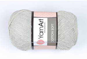 Пряжа YarnArt Cotton Soft, #49, светло-серая