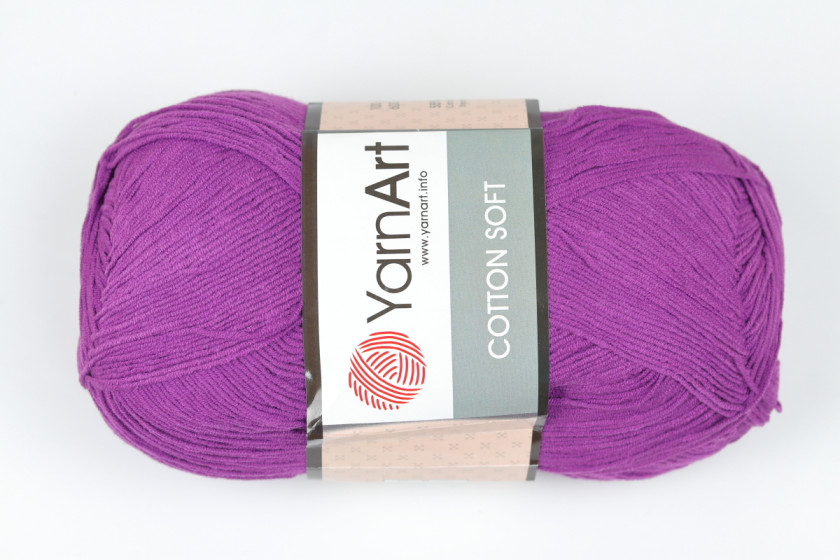 Пряжа YarnArt Cotton Soft (Коттон Софт), #50, тепло-фиолетовая