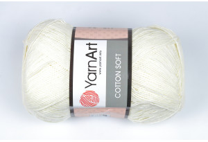 Пряжа YarnArt Cotton Soft, #03, айвори