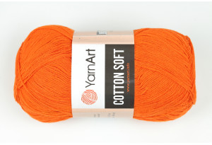 Пряжа YarnArt Cotton Soft, #85, морковная