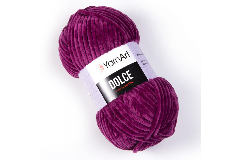 Пряжа YarnArt Dolce, #766, фиолетово-баклажанная