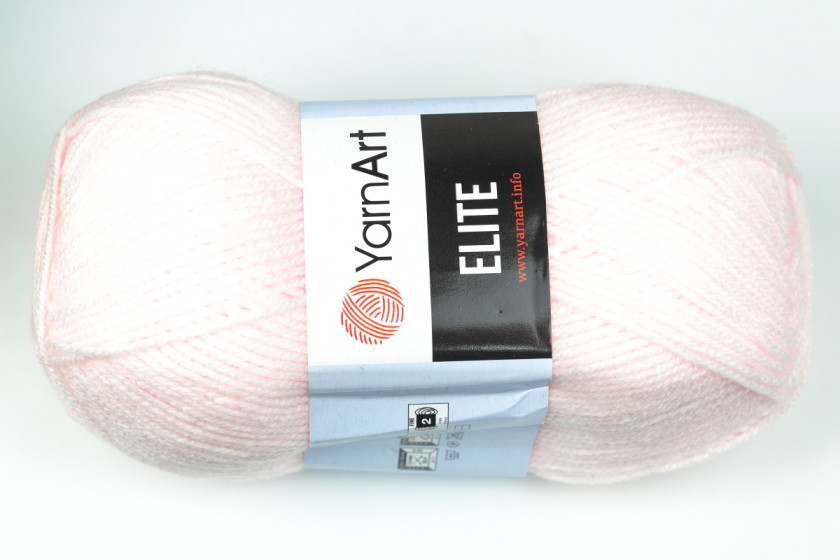 Пряжа YarnArt Elite, #853, ніжно-рожева