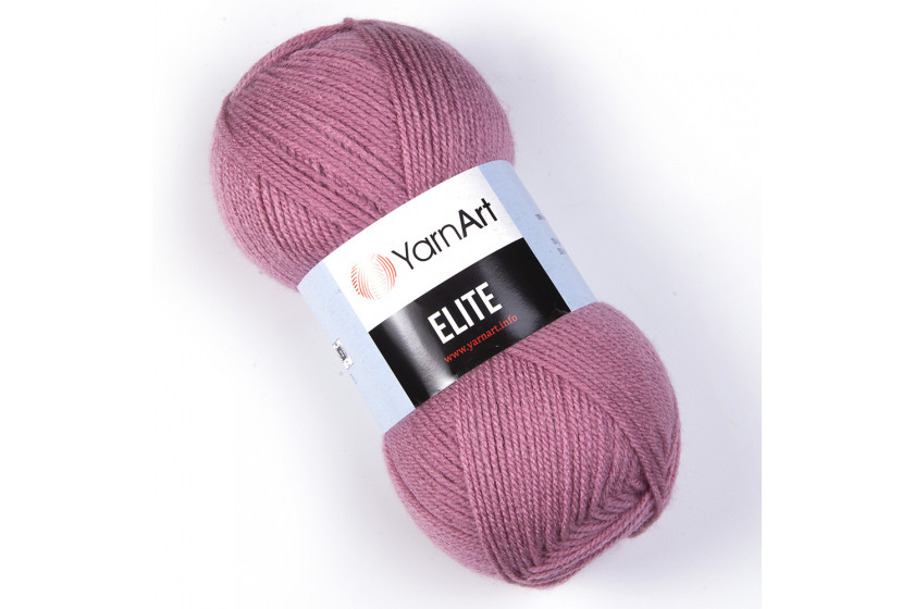 Пряжа YarnArt Elite, #3017, розово-баклажанная