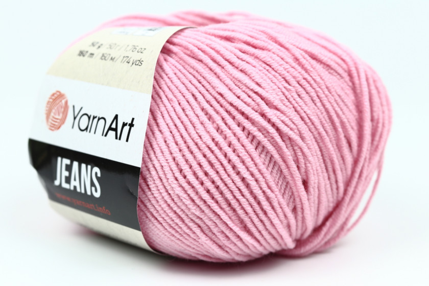 Пряжа YarnArt Jeans, #36, розовая