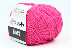 Пряжа YarnArt Jeans, #59, малиновая