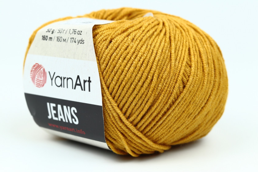 Пряжа YarnArt Jeans, #84, горчичная