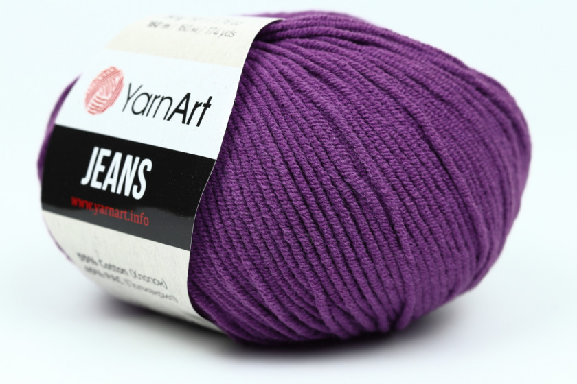 Пряжа YarnArt Jeans, #50, фиолетовая