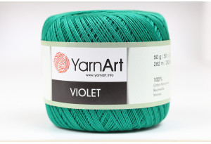 Пряжа YarnArt Violet, #6334, изумрудная