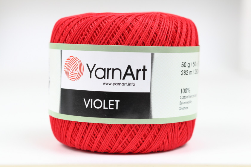 Пряжа YarnArt Violet, #6328, красная