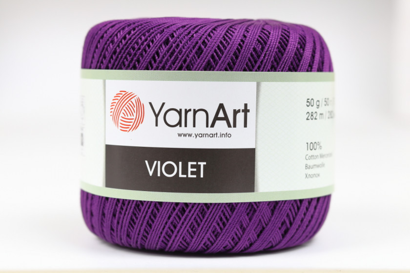 Пряжа YarnArt Violet, #5550, фиолетовая