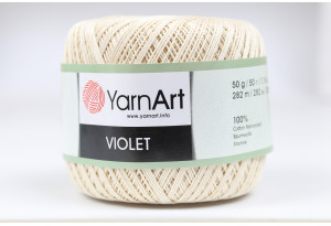 Пряжа YarnArt Violet, #6194, кремовая