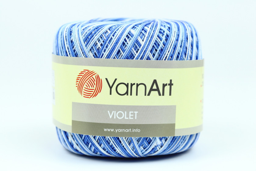 Пряжа YarnArt Violet Melange, #5355, темно-голубая, остаток - 2 шт.