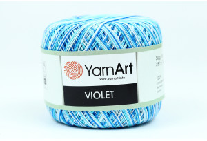 Пряжа YarnArt Violet Melange, #510, ярко-голубая